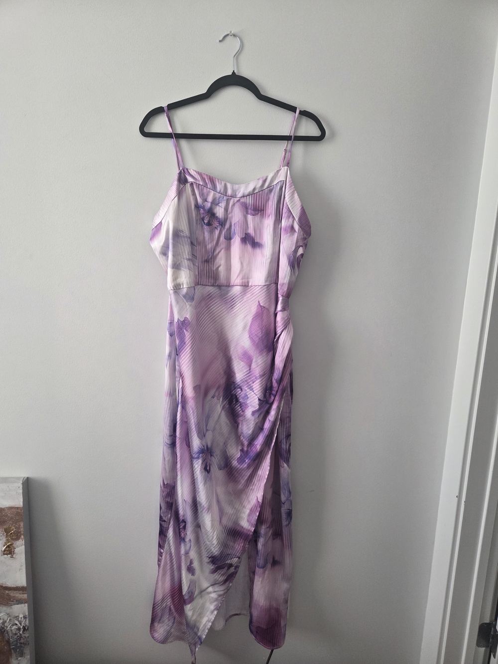 Express Lavender & White Floral Maxi Slip Dress